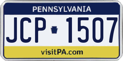 PA license plate JCP1507