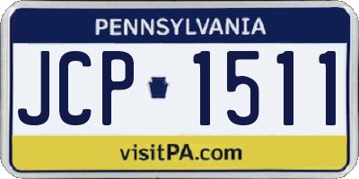 PA license plate JCP1511