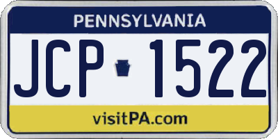 PA license plate JCP1522