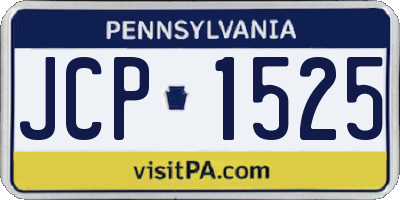 PA license plate JCP1525