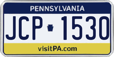 PA license plate JCP1530