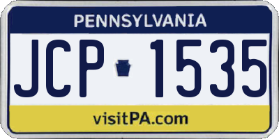 PA license plate JCP1535