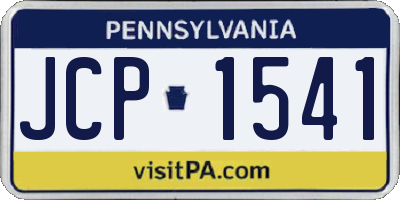 PA license plate JCP1541