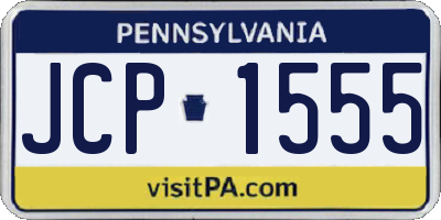 PA license plate JCP1555
