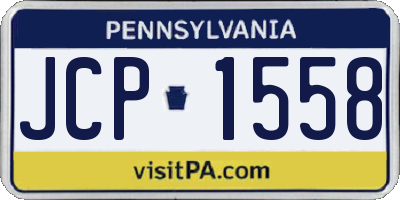 PA license plate JCP1558