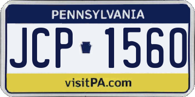 PA license plate JCP1560
