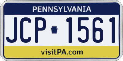 PA license plate JCP1561