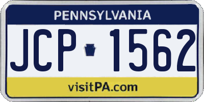 PA license plate JCP1562