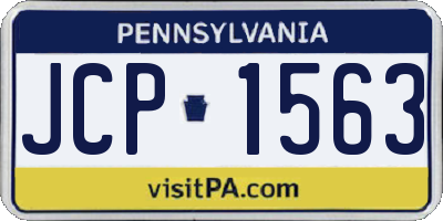 PA license plate JCP1563