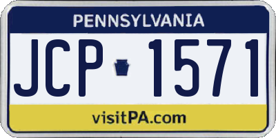 PA license plate JCP1571