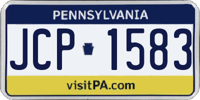 PA license plate JCP1583