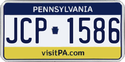 PA license plate JCP1586
