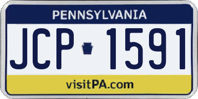 PA license plate JCP1591