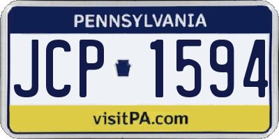 PA license plate JCP1594