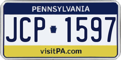 PA license plate JCP1597