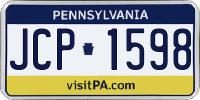 PA license plate JCP1598