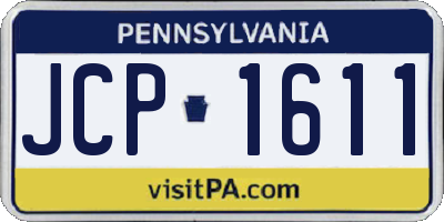 PA license plate JCP1611
