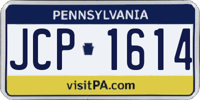 PA license plate JCP1614