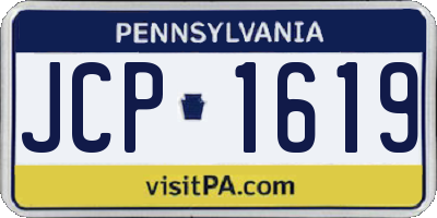 PA license plate JCP1619