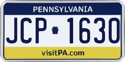 PA license plate JCP1630
