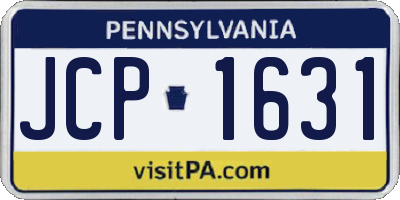 PA license plate JCP1631