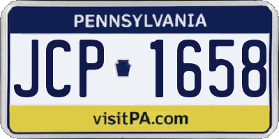 PA license plate JCP1658