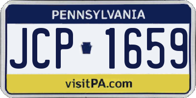 PA license plate JCP1659