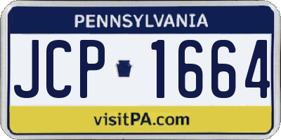 PA license plate JCP1664