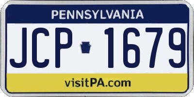 PA license plate JCP1679