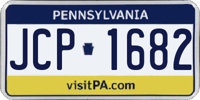 PA license plate JCP1682