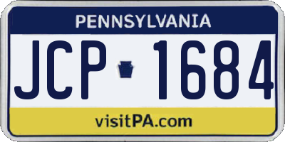 PA license plate JCP1684