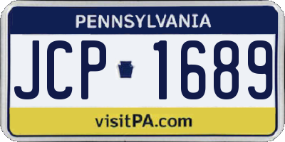 PA license plate JCP1689