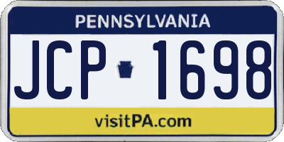 PA license plate JCP1698