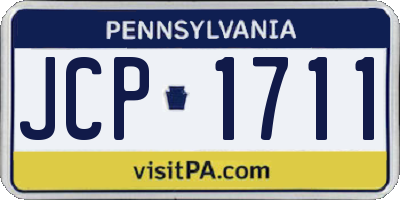 PA license plate JCP1711