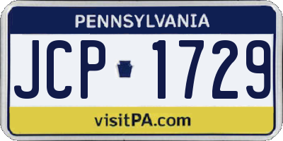 PA license plate JCP1729