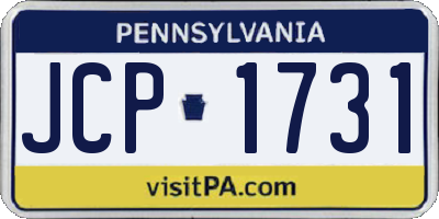 PA license plate JCP1731