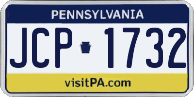 PA license plate JCP1732