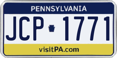 PA license plate JCP1771