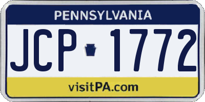 PA license plate JCP1772