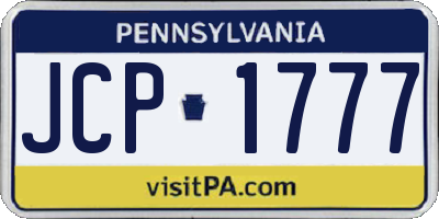 PA license plate JCP1777