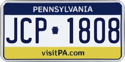PA license plate JCP1808