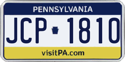 PA license plate JCP1810