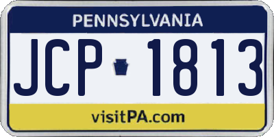 PA license plate JCP1813