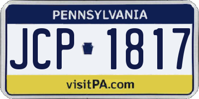 PA license plate JCP1817