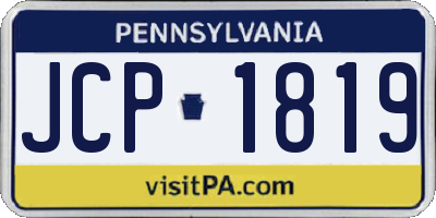 PA license plate JCP1819