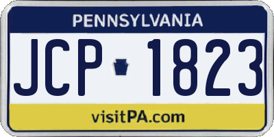 PA license plate JCP1823
