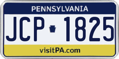 PA license plate JCP1825