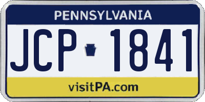 PA license plate JCP1841