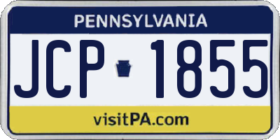 PA license plate JCP1855