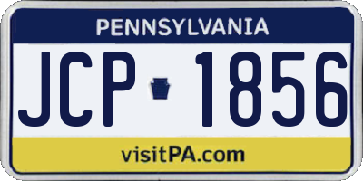 PA license plate JCP1856